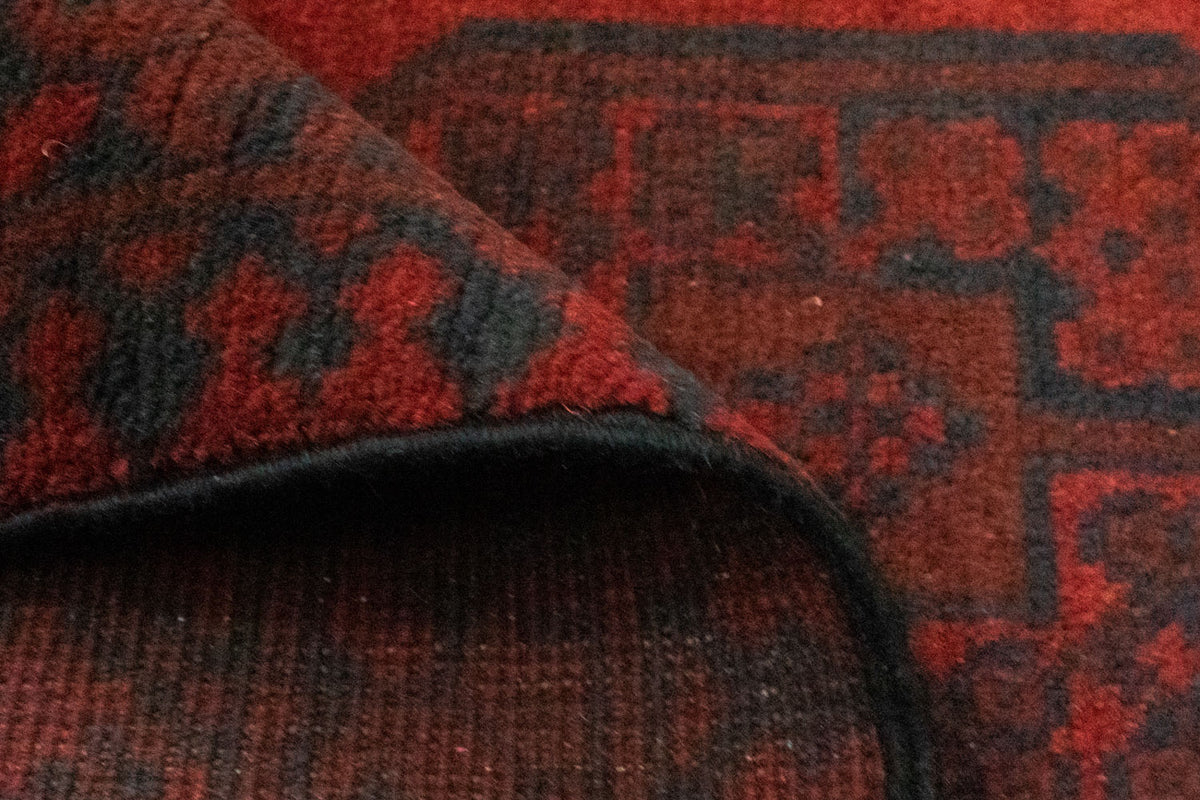 Tapis afghan - Filpa - 203 x 147 cm - rouge