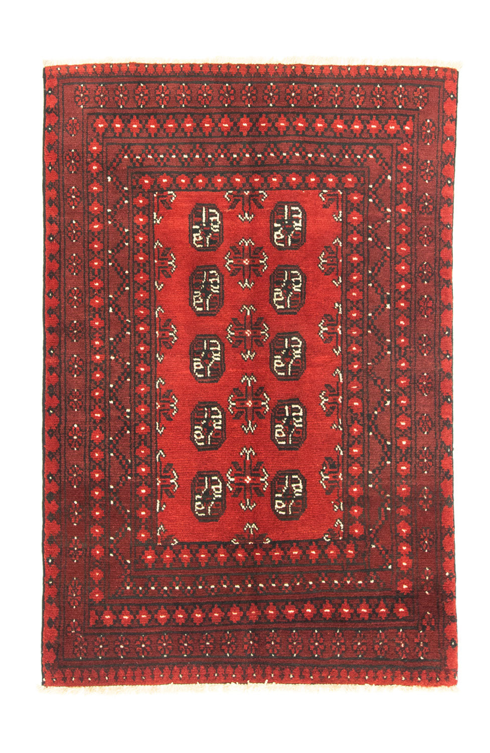 Tapis afghan - Filpa - 141 x 98 cm - rouge