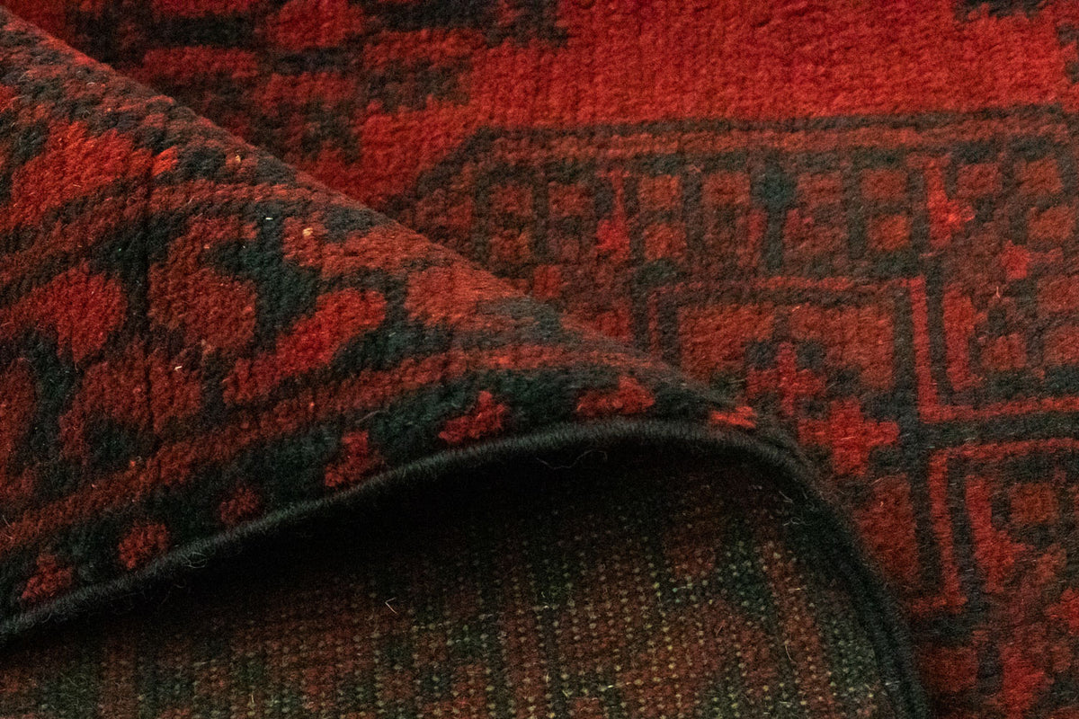 Tapis afghan - Filpa - 194 x 151 cm - rouge