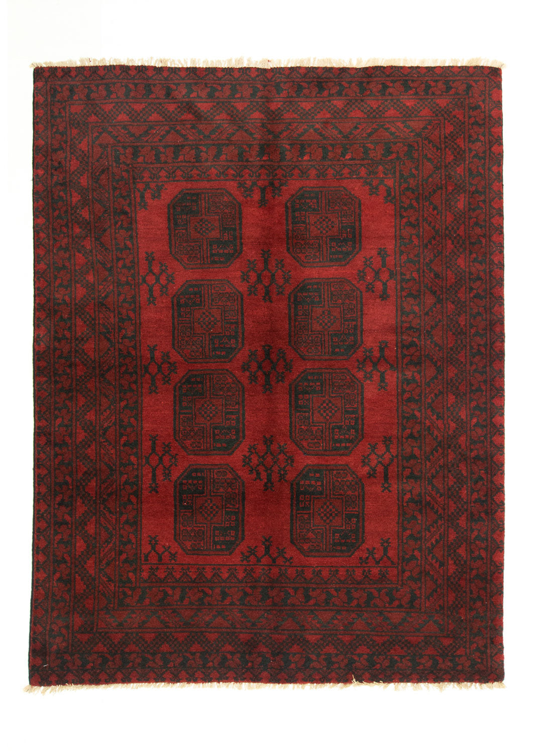Tapis afghan - Filpa - 193 x 147 cm - rouge