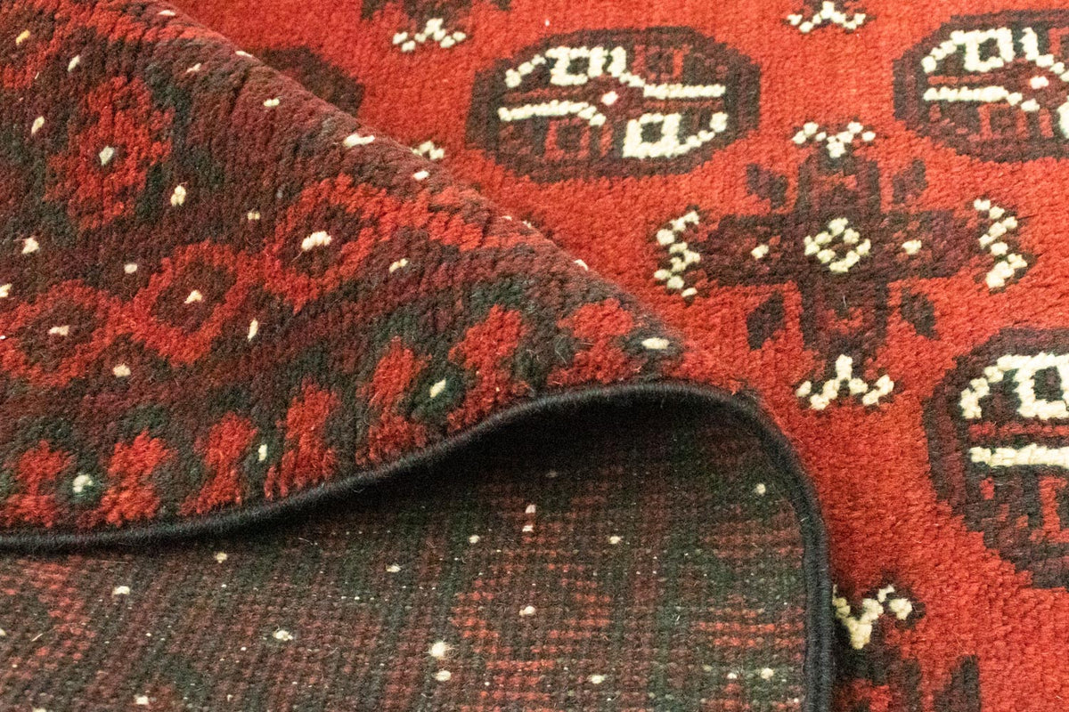 Tapis de couloir Tapis afghan - Filpa - 200 x 100 cm - rouge