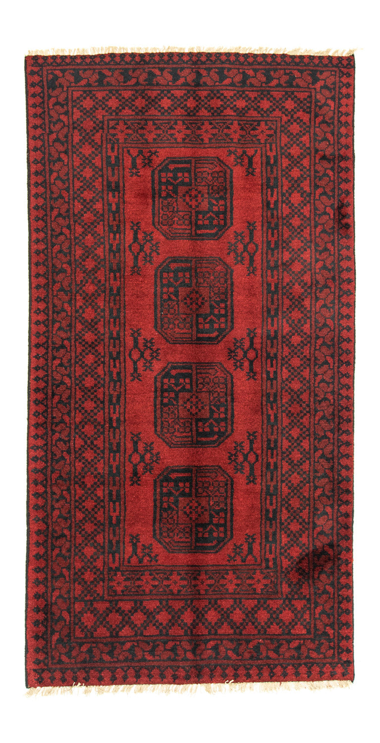 Tapis afghan - Filpa - 198 x 96 cm - rouge