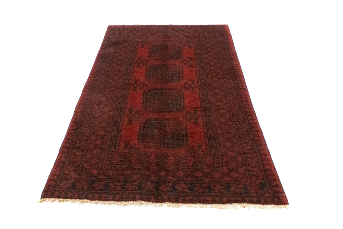 Tapis afghan - Filpa - 198 x 96 cm - rouge