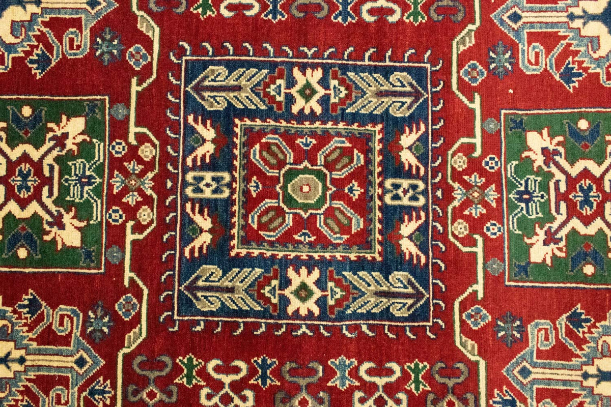 Tapis Ziegler - Kazak - 212 x 146 cm - rouge foncé