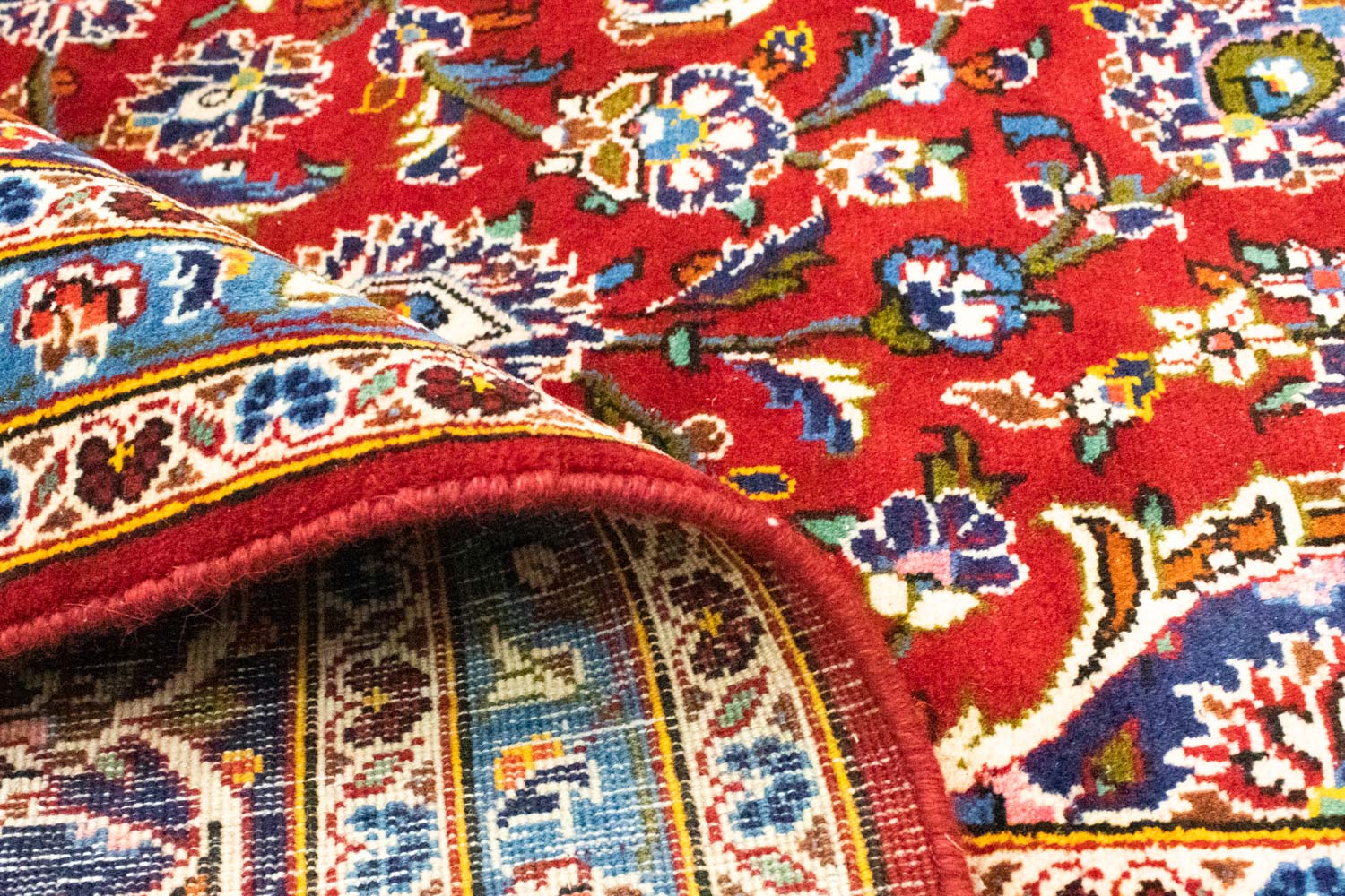 Tapis persan - Keshan - 362 x 251 cm - rouge foncé