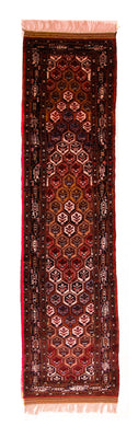 Tapis de couloir Tapis persan - Classique - 303 x 79 cm - marron foncé
