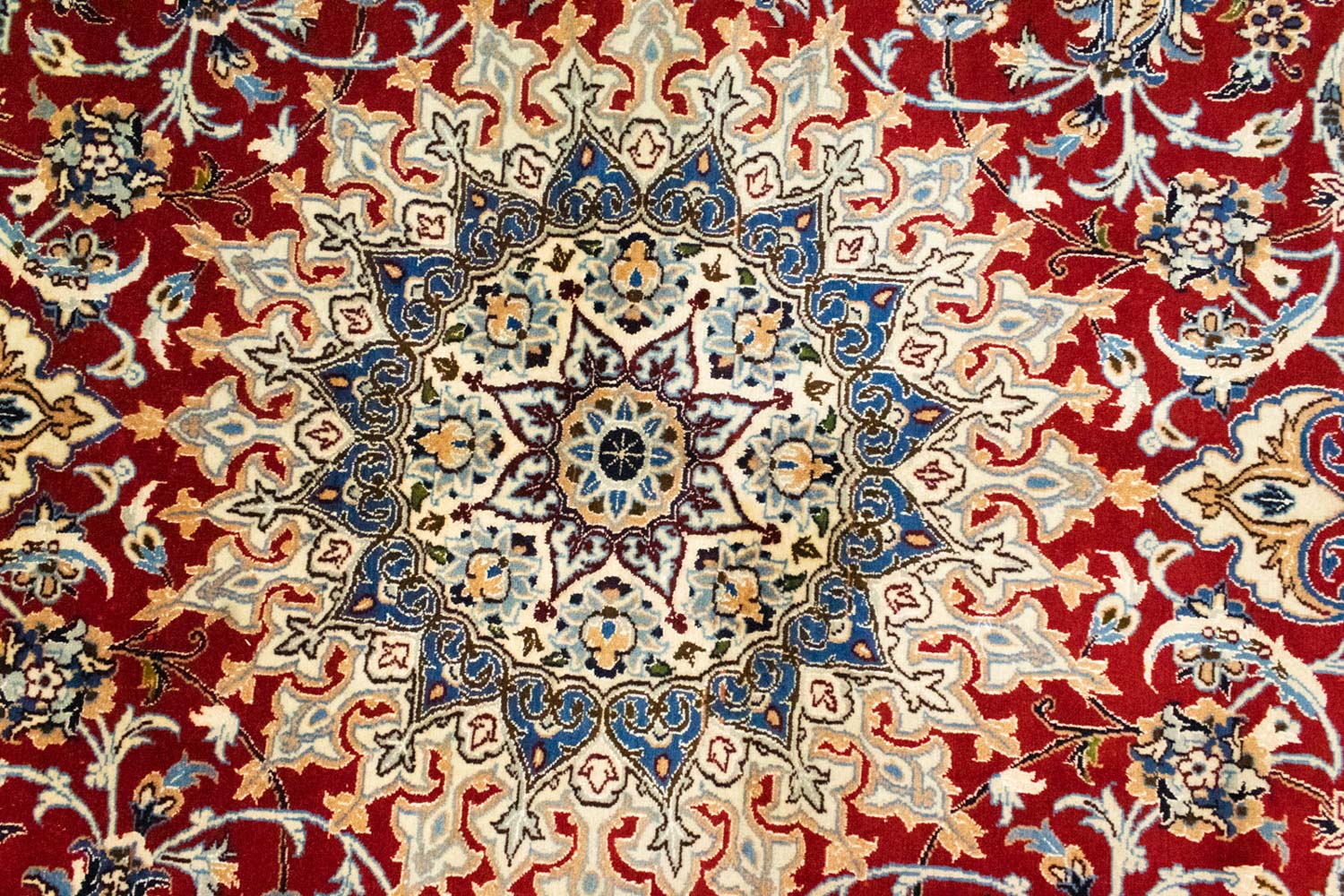 Tapis persan - Nain - 356 x 244 cm - rouge