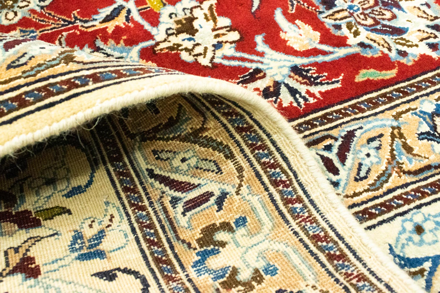 Tapis persan - Nain - 356 x 244 cm - rouge