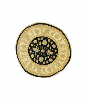 Tapis Ziegler ronde  - 151 x 149 cm - noir