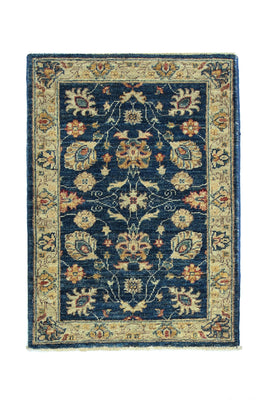 Tapis Ziegler - 84 x 62 cm - bleu foncé