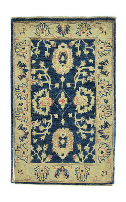Tapis Ziegler - 96 x 62 cm - bleu foncé