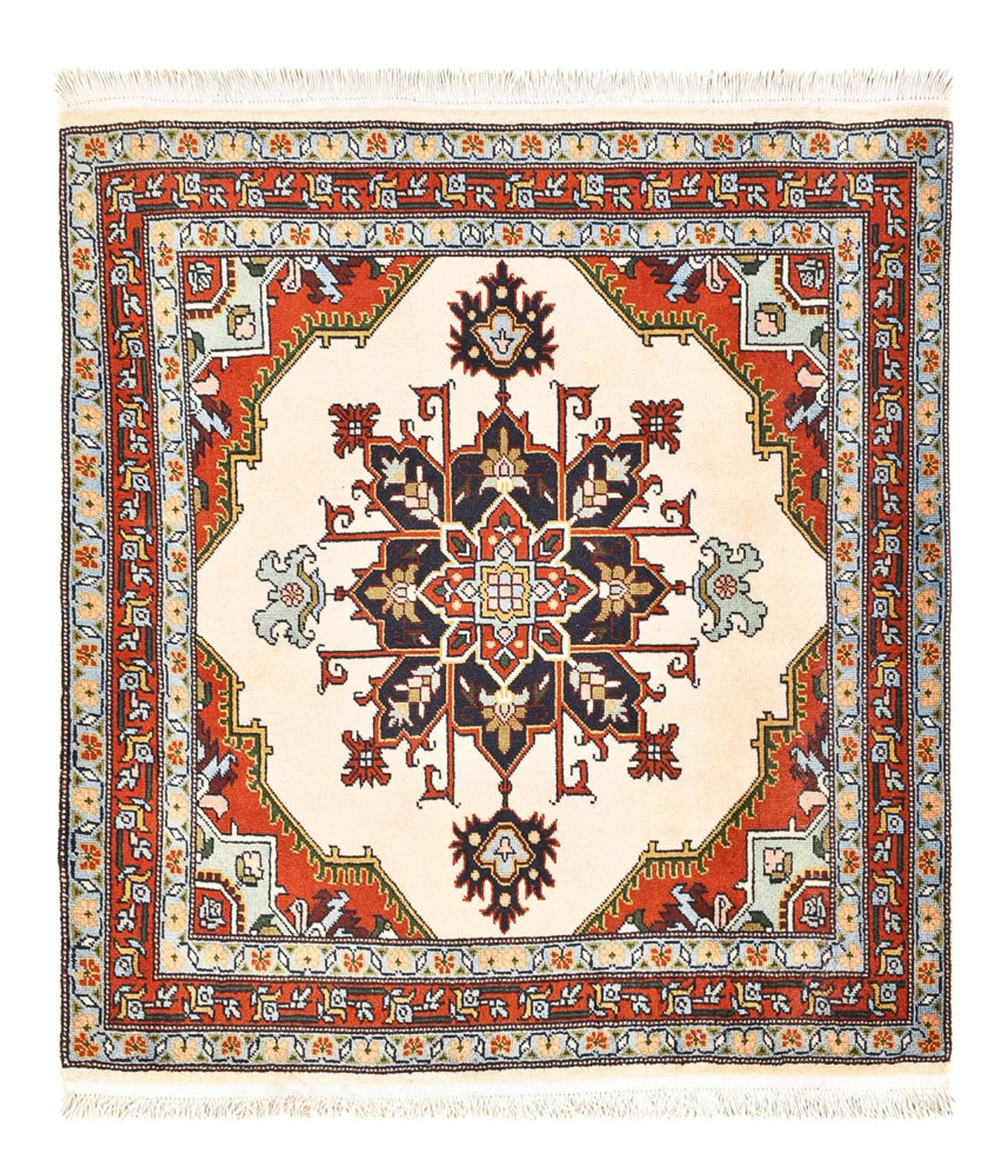 Tapis persan - Nomadic carré  - 105 x 100 cm - crème