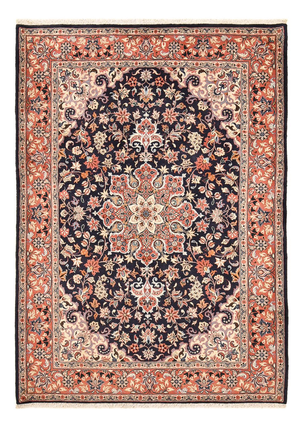 Tapis persan - Classique - 234 x 167 cm - bleu foncé