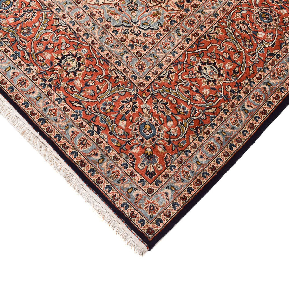 Tapis persan - Keshan - 403 x 295 cm - bleu foncé