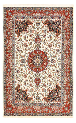Tapis persan - Ghom - Royal - 216 x 140 cm - crème