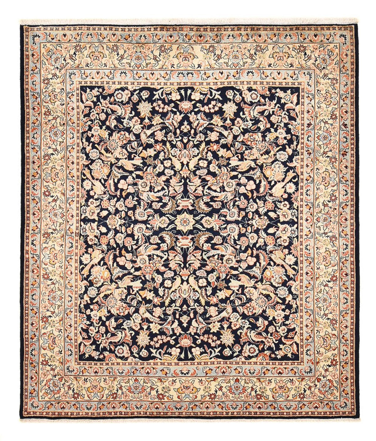 Tapis persan - Keshan - 238 x 205 cm - bleu foncé