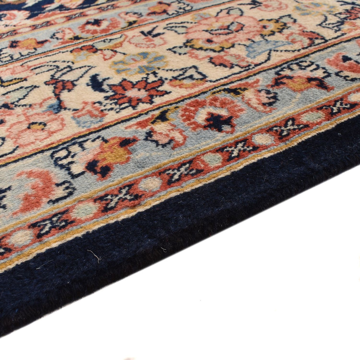 Tapis persan - Keshan - 238 x 205 cm - bleu foncé