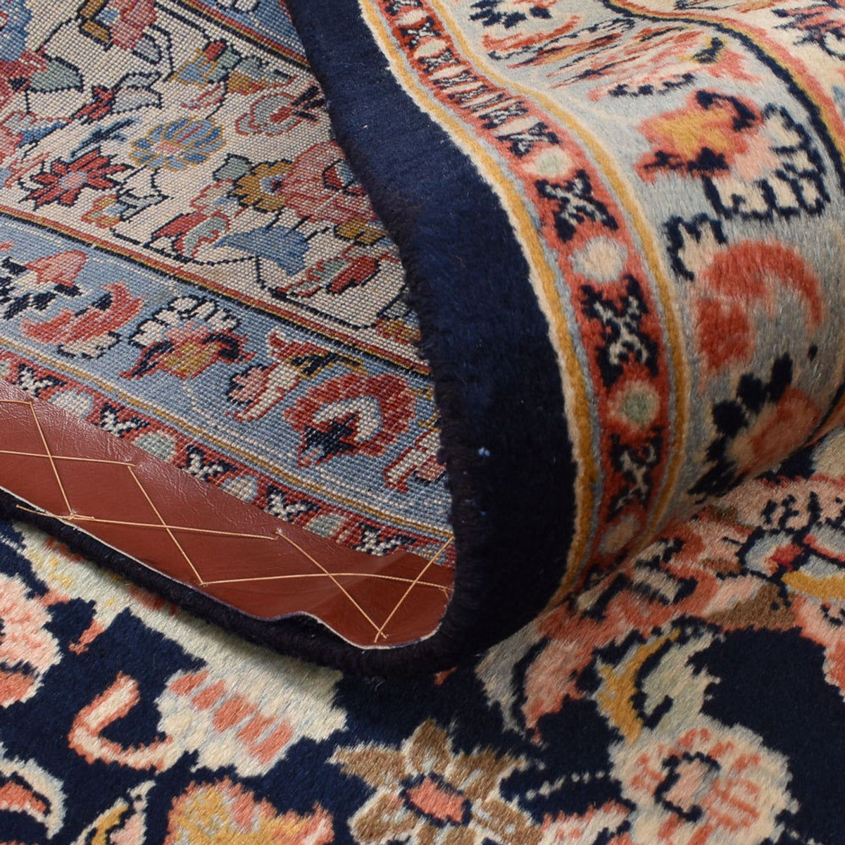 Tapis persan - Keshan - 238 x 205 cm - bleu foncé