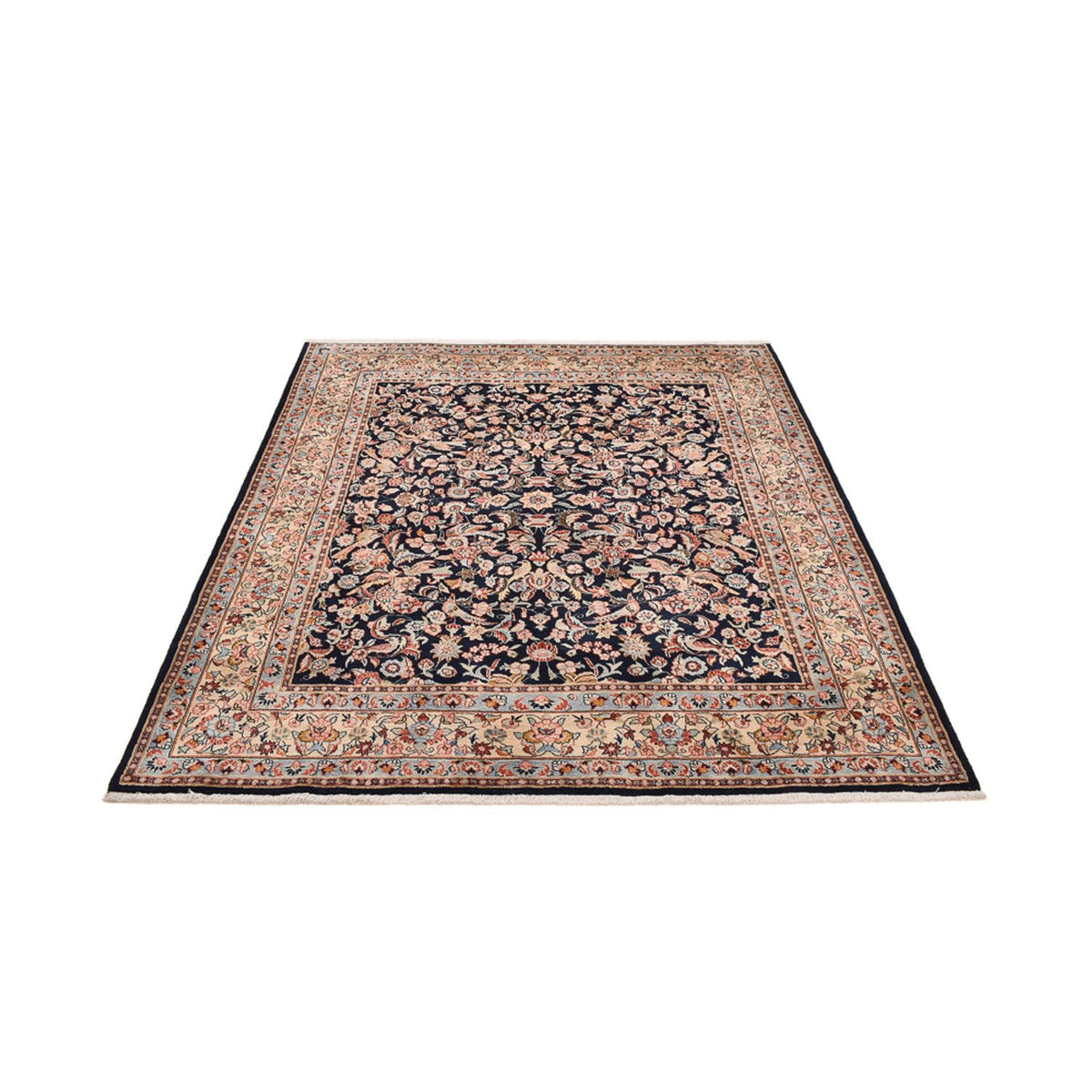 Tapis persan - Keshan - 238 x 205 cm - bleu foncé