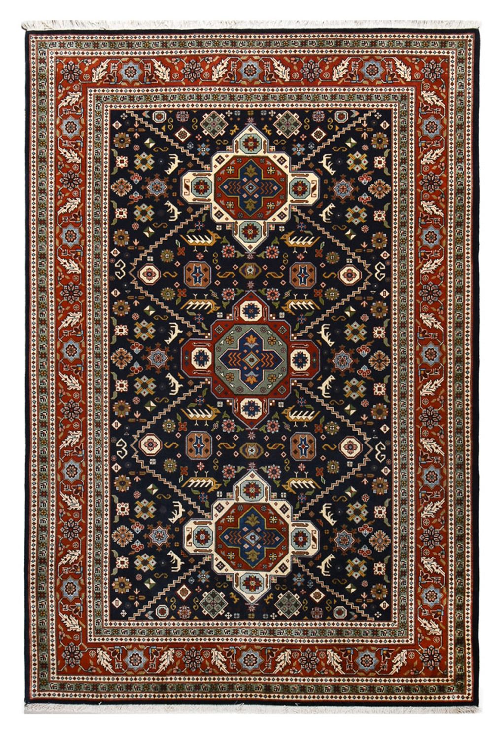 Tapis persan - Nomadic - 290 x 196 cm - rouge