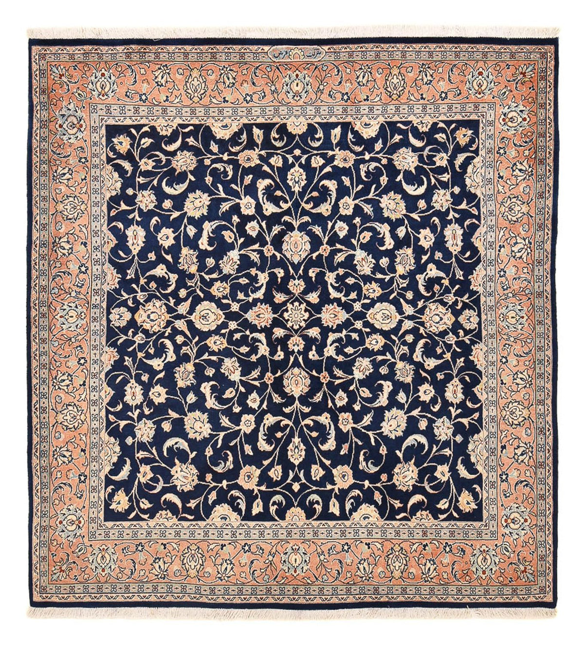 Tapis persan - Classique carré  - 199 x 183 cm - bleu foncé