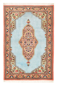 Tapis persan - Ghom - 117 x 80 cm - bleu clair