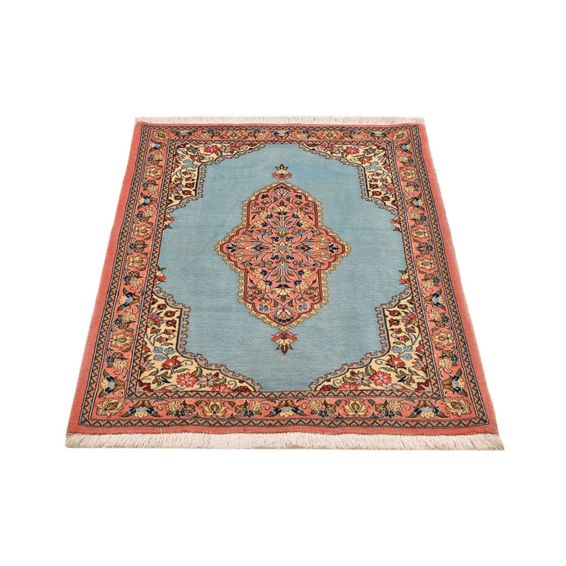 Tapis persan - Ghom - 117 x 80 cm - bleu clair