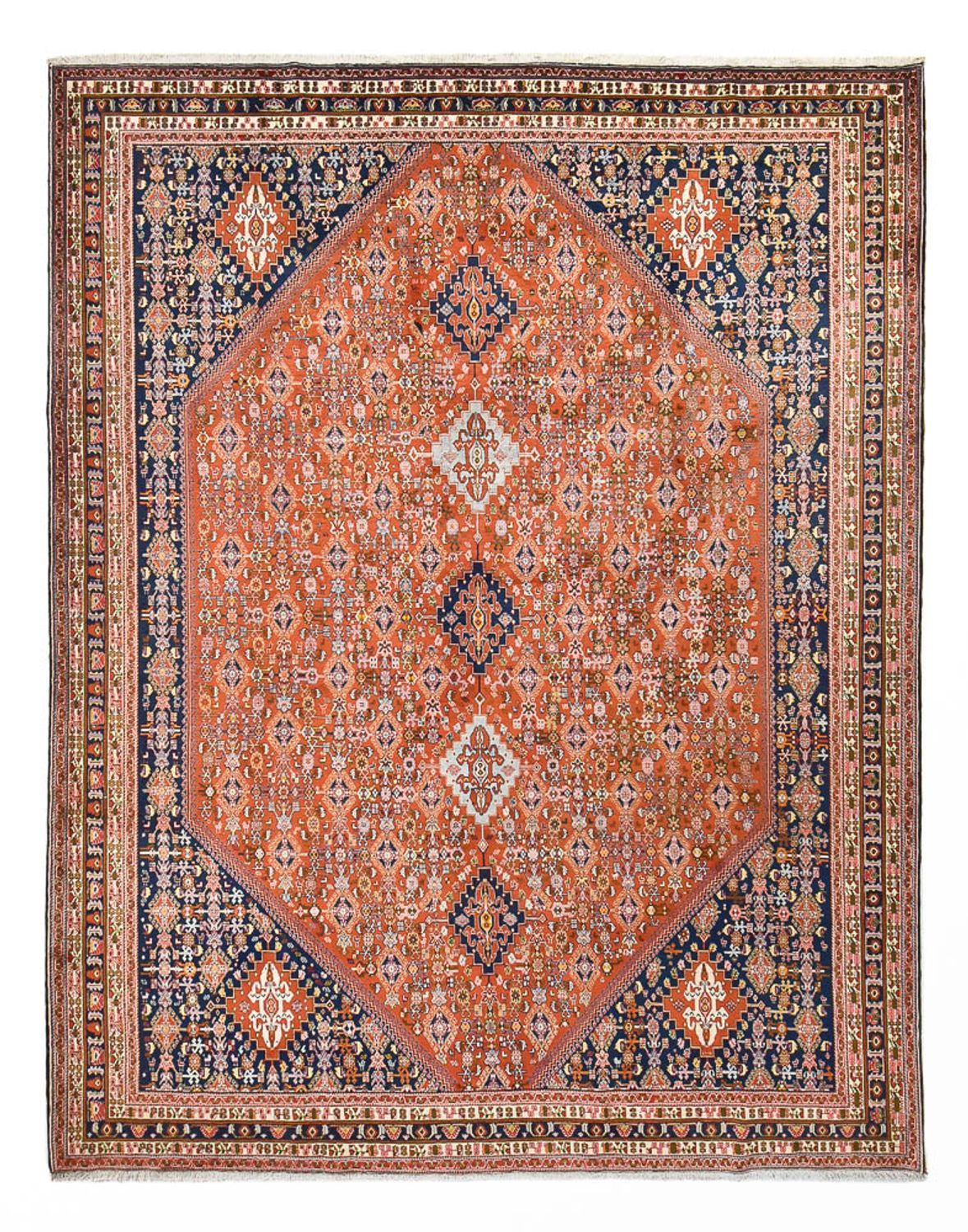 Tapis Gabbeh - Persan Kashkuli - 380 x 294 cm - rouille