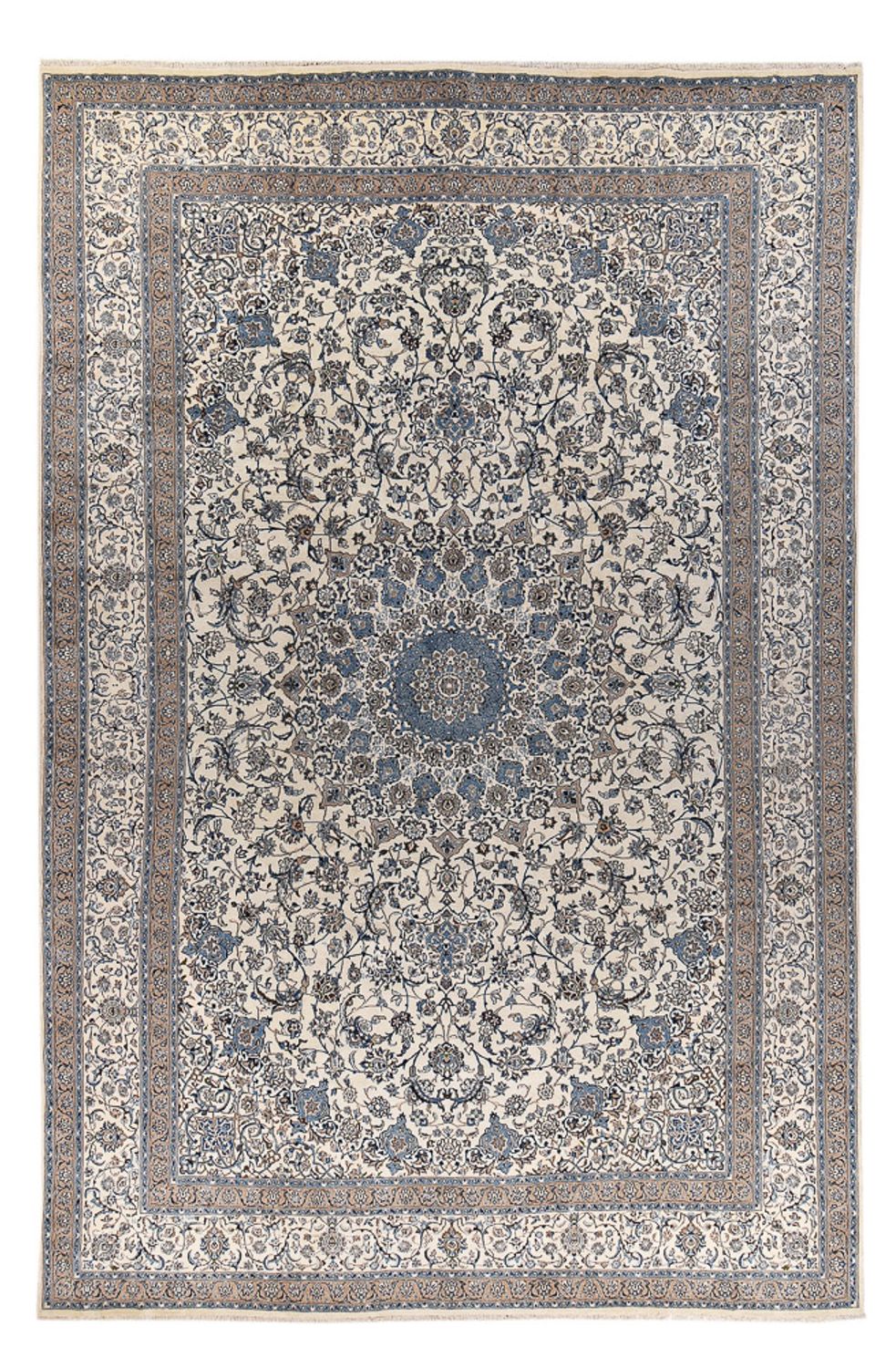 Tapis persan - Nain - Royal - 626 x 400 cm - gris