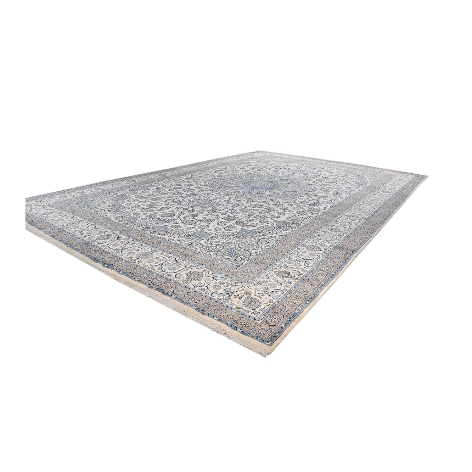 Tapis persan - Nain - Royal - 626 x 400 cm - gris