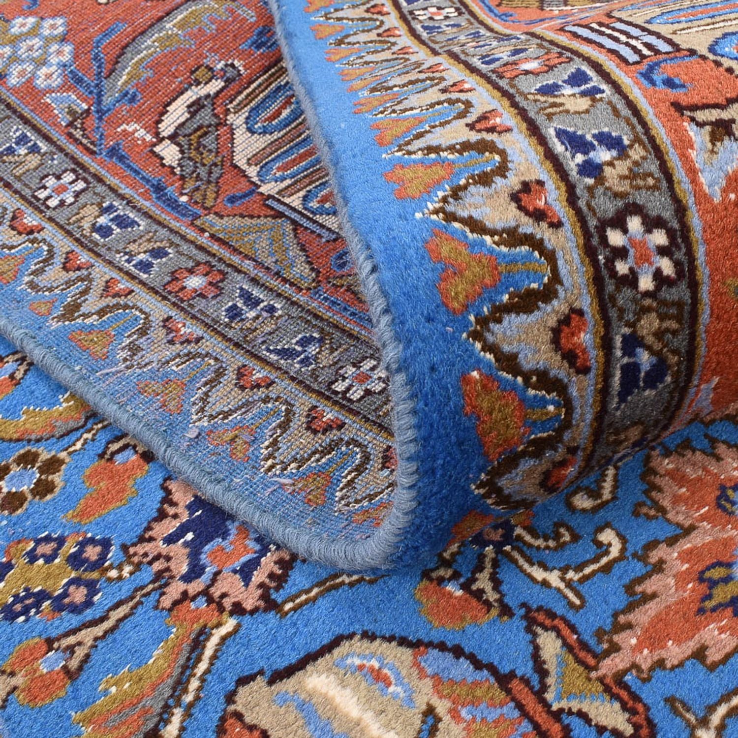 Tapis persan - Classique carré  - 198 x 198 cm - bleu
