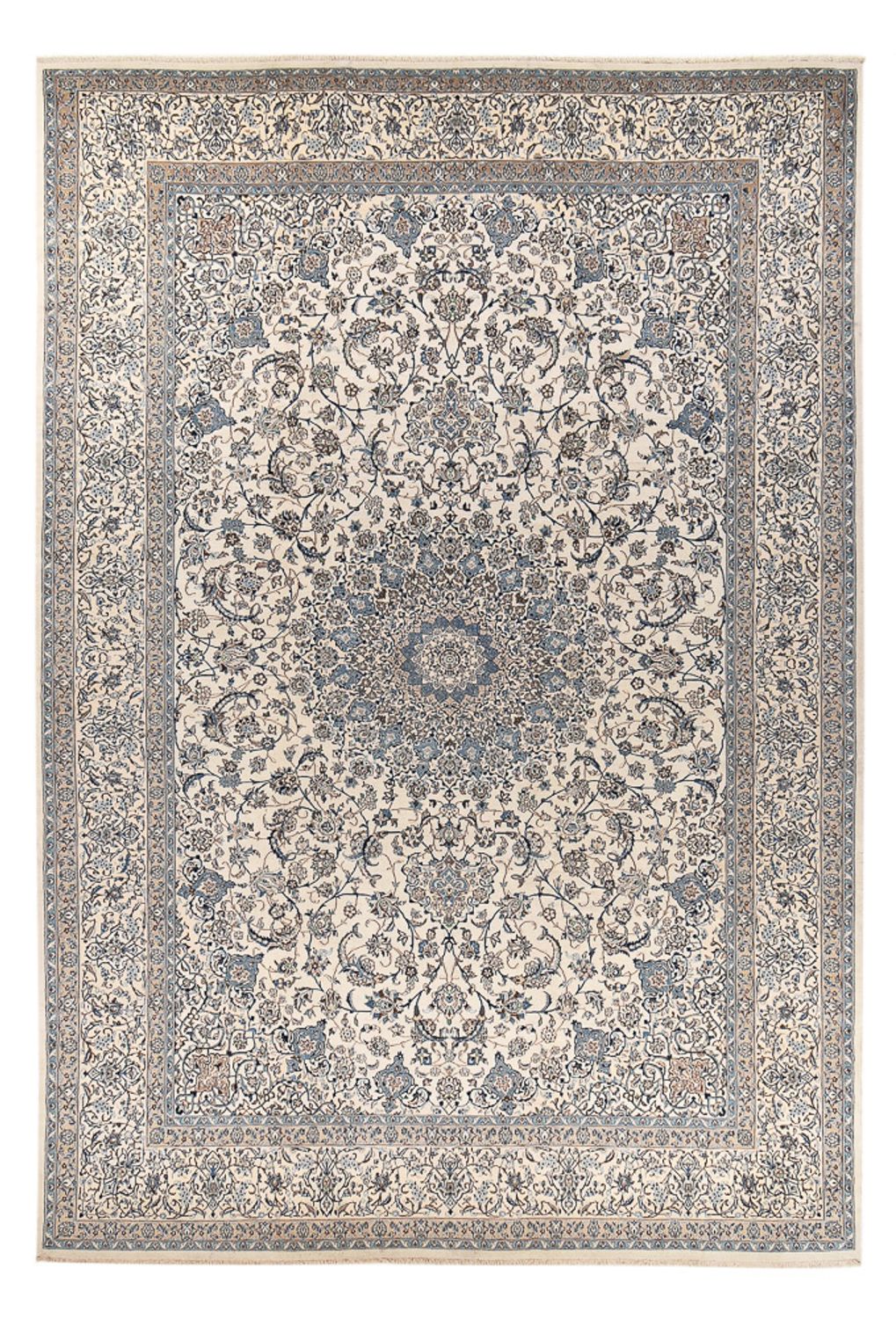 Tapis persan - Nain - Royal - 605 x 403 cm - crème