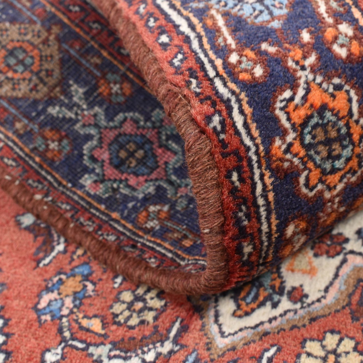 Tapis persan - Nomadic - 126 x 81 cm - terracotta