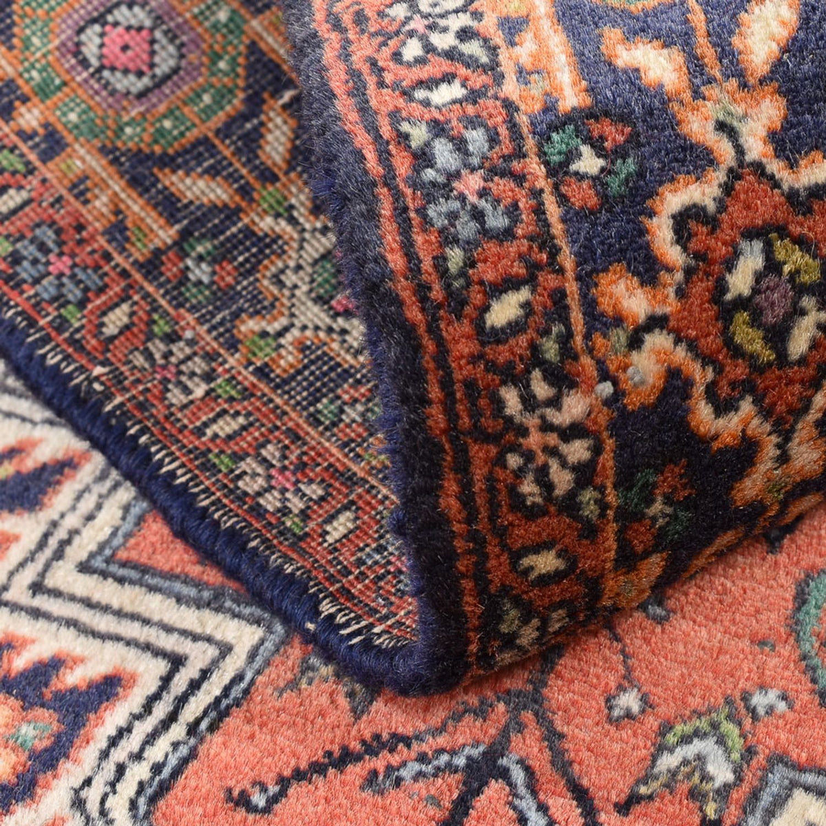 Tapis persan - Nomadic - 135 x 75 cm - terracotta