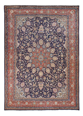Tapis persan - Classique - 392 x 278 cm - bleu foncé