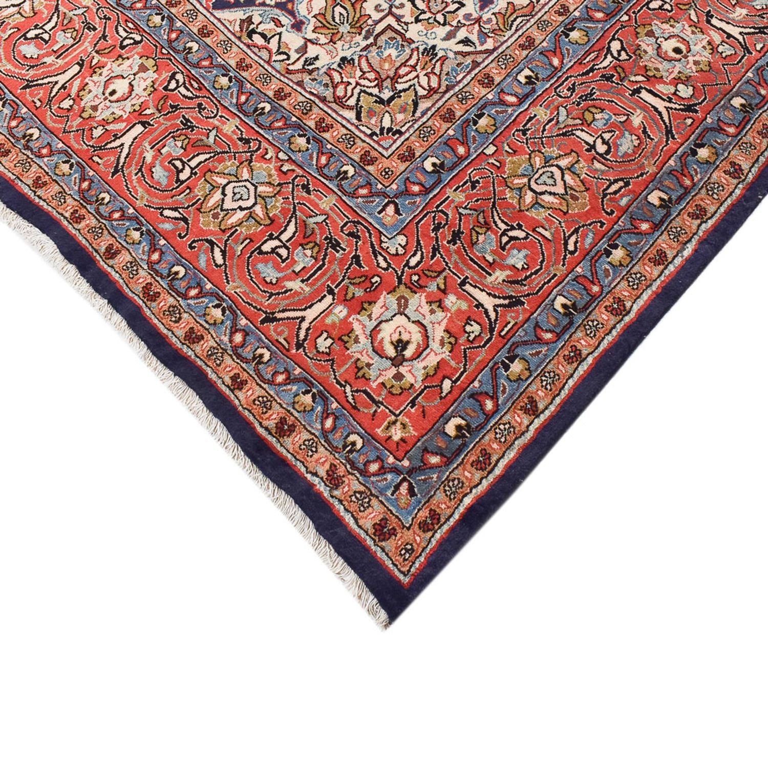 Tapis persan - Classique - 392 x 278 cm - bleu foncé