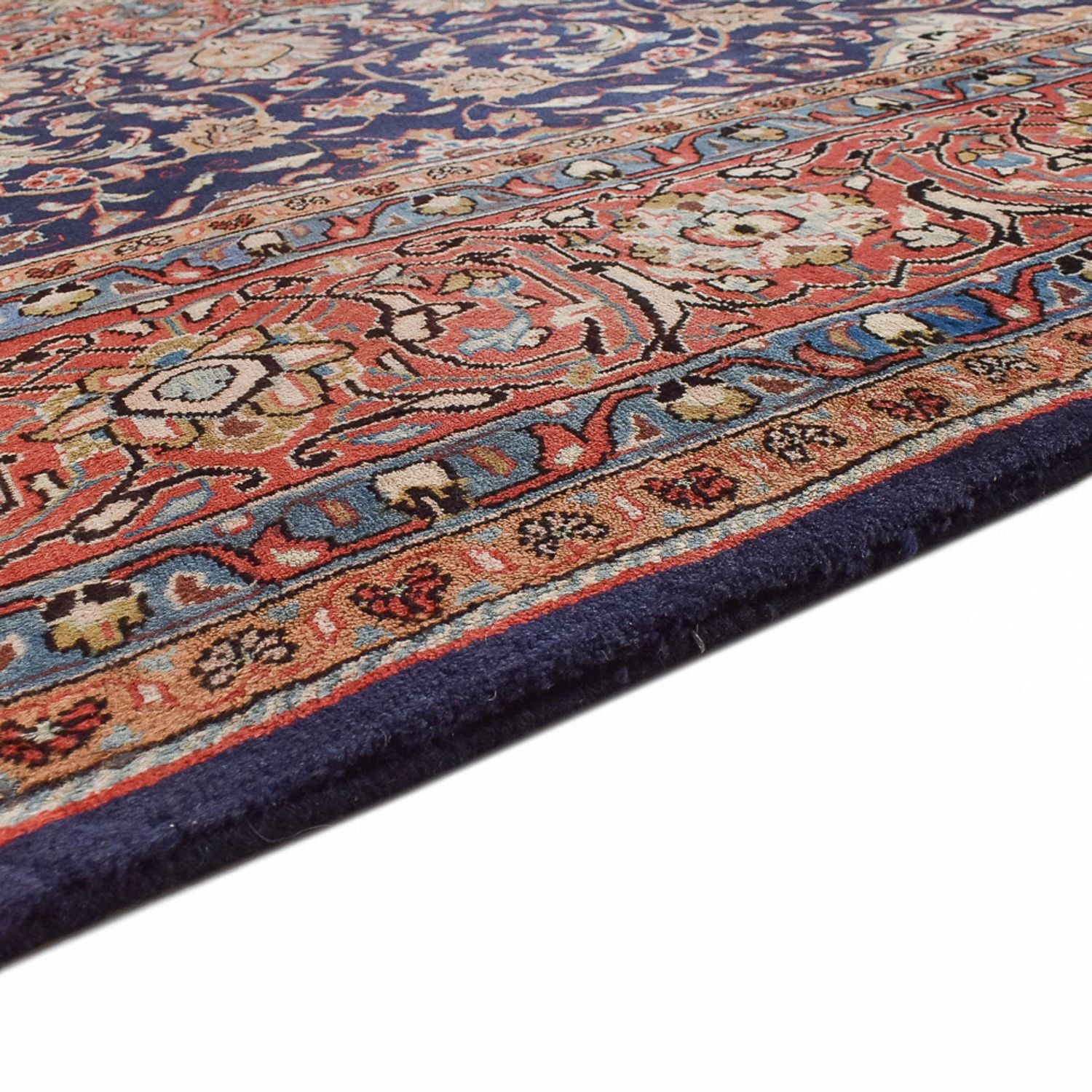 Tapis persan - Classique - 392 x 278 cm - bleu foncé