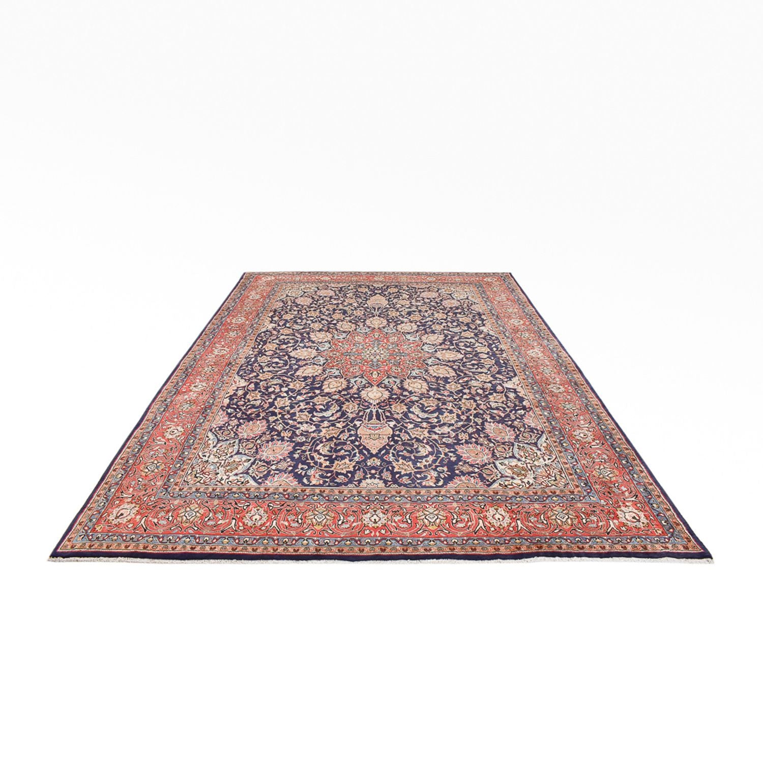 Tapis persan - Classique - 392 x 278 cm - bleu foncé
