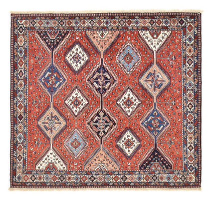 Tapis persan - Nomadic carré  - 200 x 188 cm - rouge