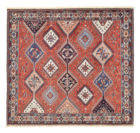 Tapis persan - Nomadic carré  - 200 x 188 cm - rouge