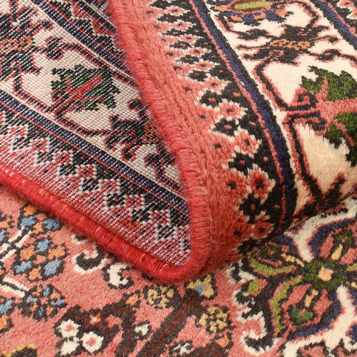 Tapis persan - Nomadic - 158 x 113 cm - rouge clair