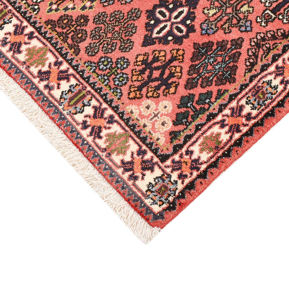 Tapis persan - Nomadic - 150 x 112 cm - rouge clair