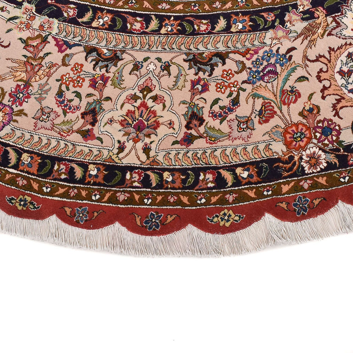 Tapis persan - Tabriz - Premium ronde  - 300 x 300 cm - rouge