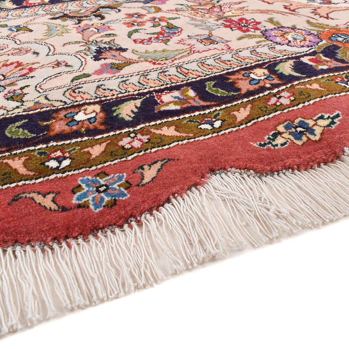 Tapis persan - Tabriz - Premium ronde  - 300 x 300 cm - rouge