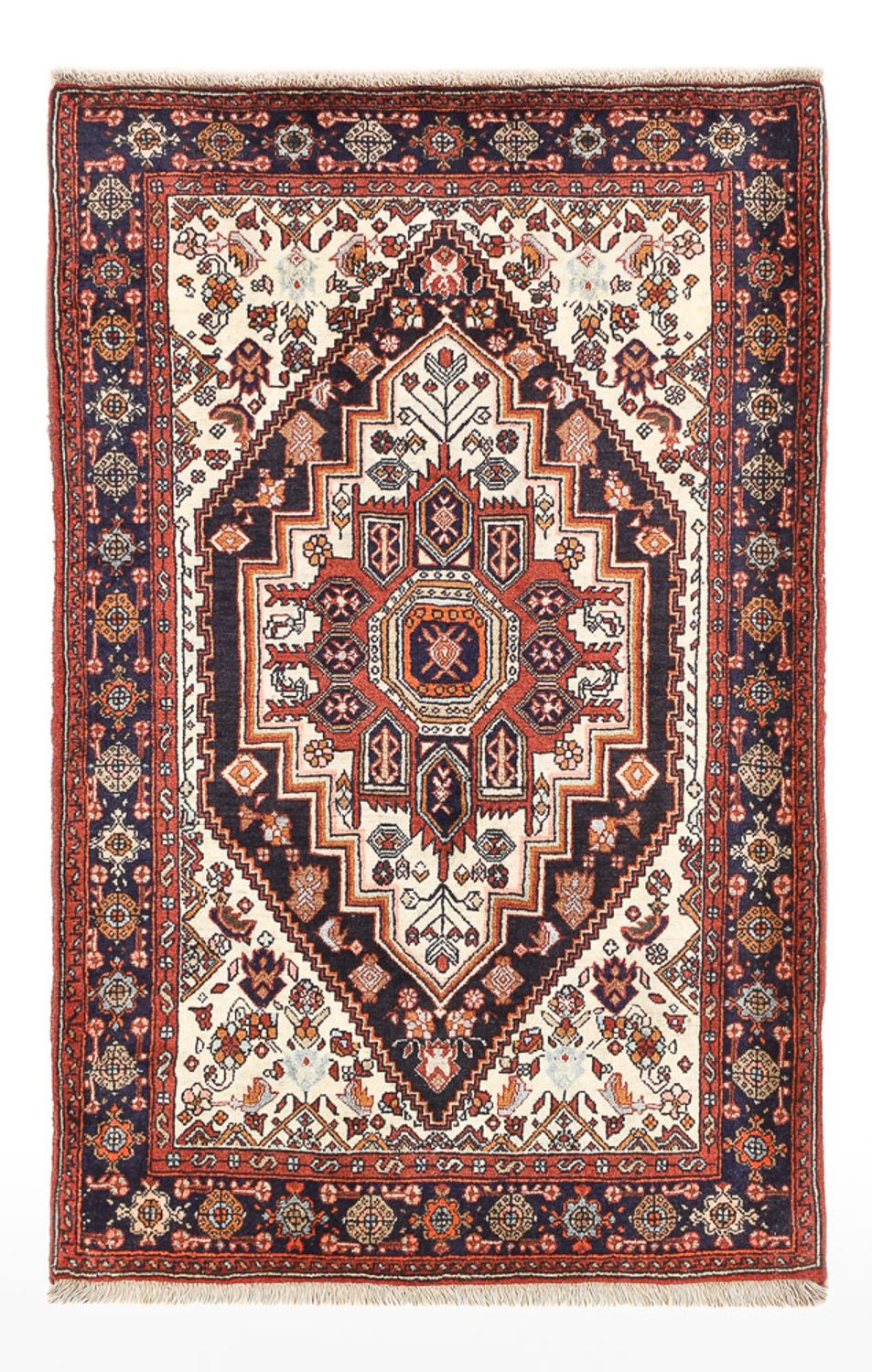 Tapis persan - Nomadic - 124 x 82 cm - terracotta