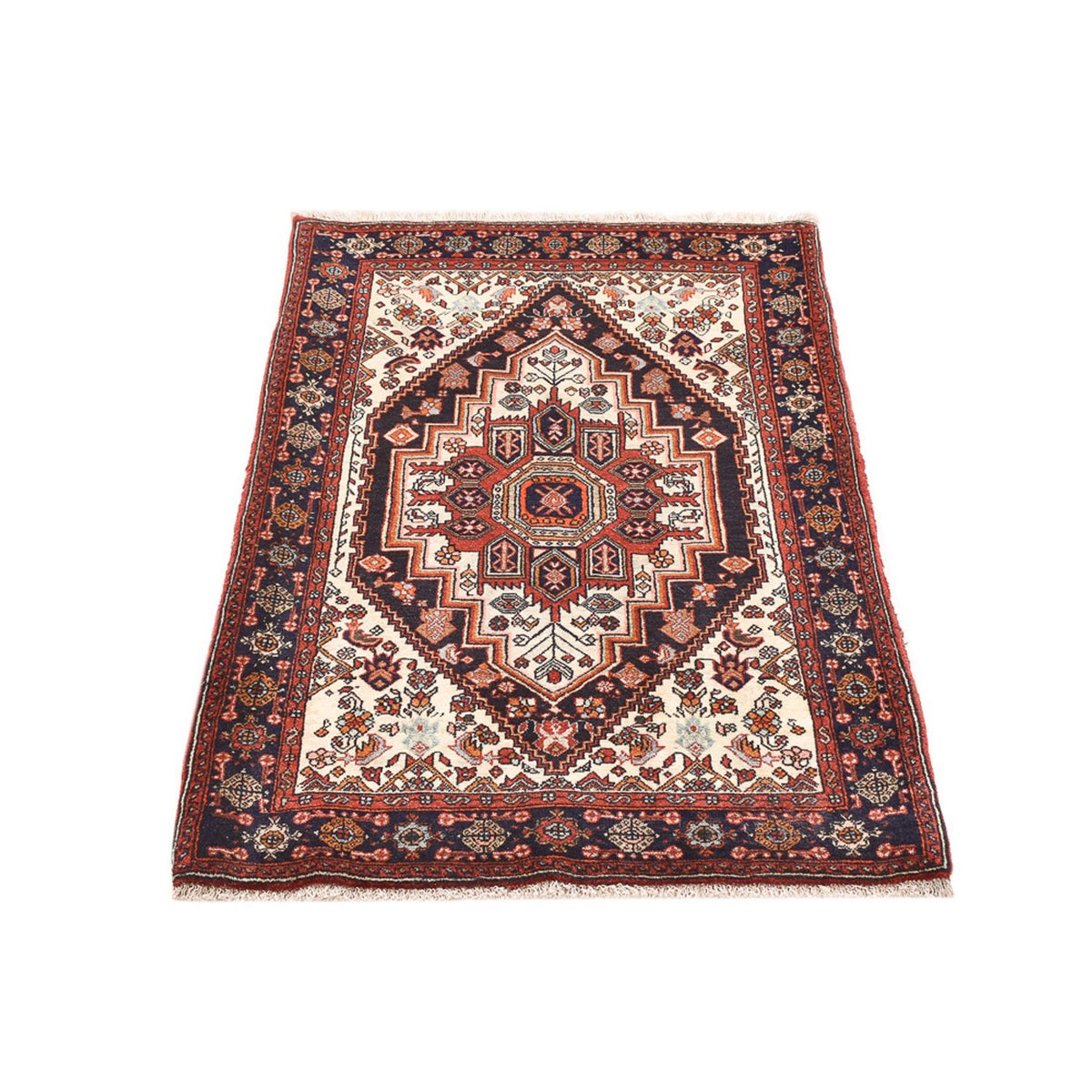 Tapis persan - Nomadic - 124 x 82 cm - terracotta