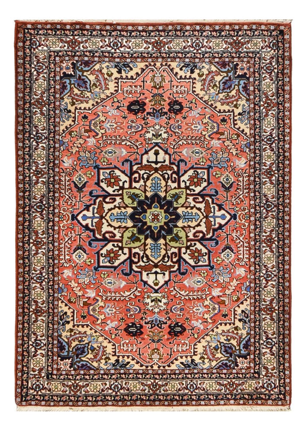 Tapis persan - Nomadic - 198 x 142 cm - saumon