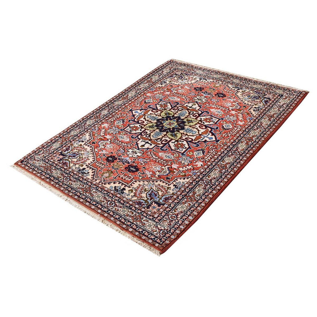 Tapis persan - Nomadic - 198 x 142 cm - saumon