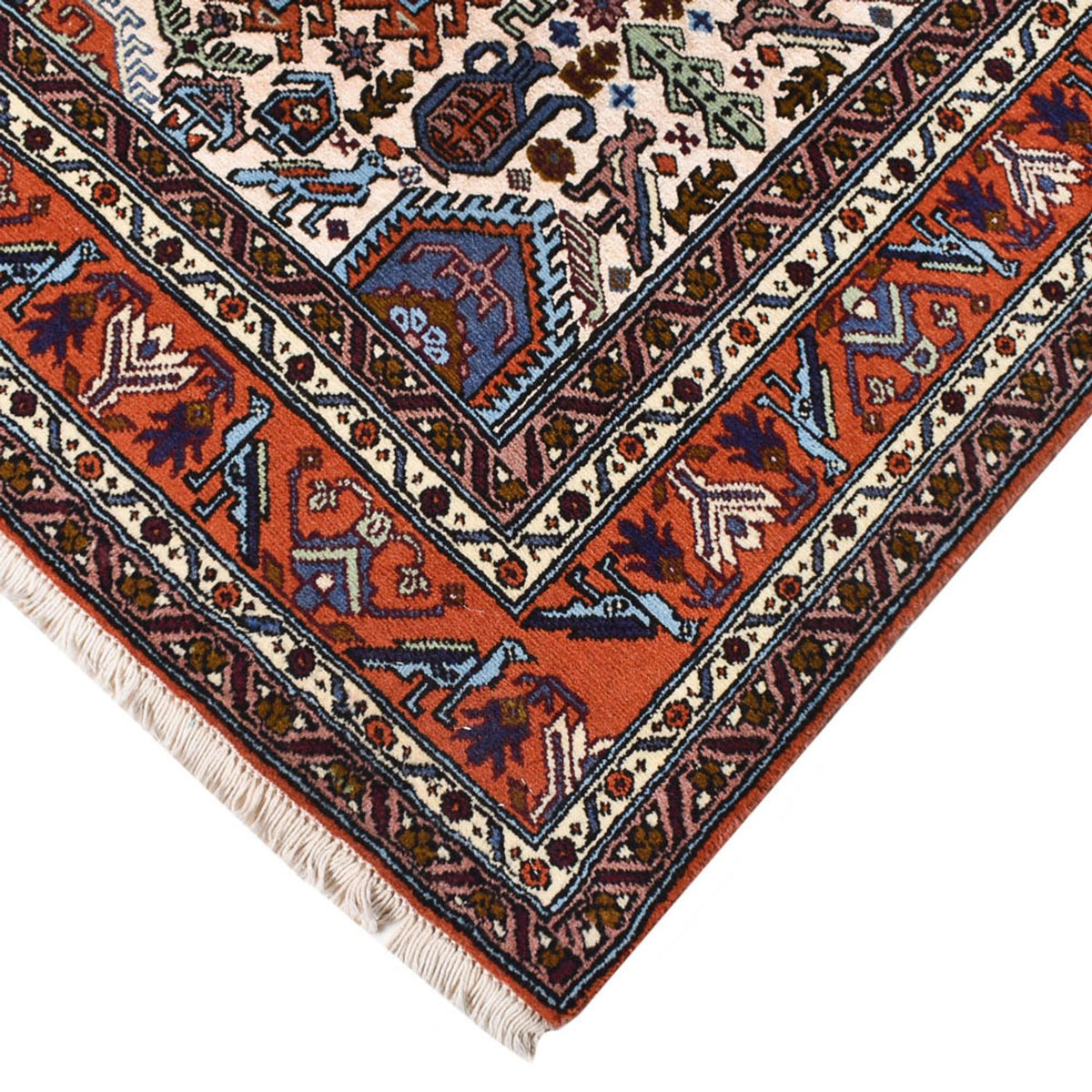 Tapis persan - Nomadic - 194 x 133 cm - multicolore