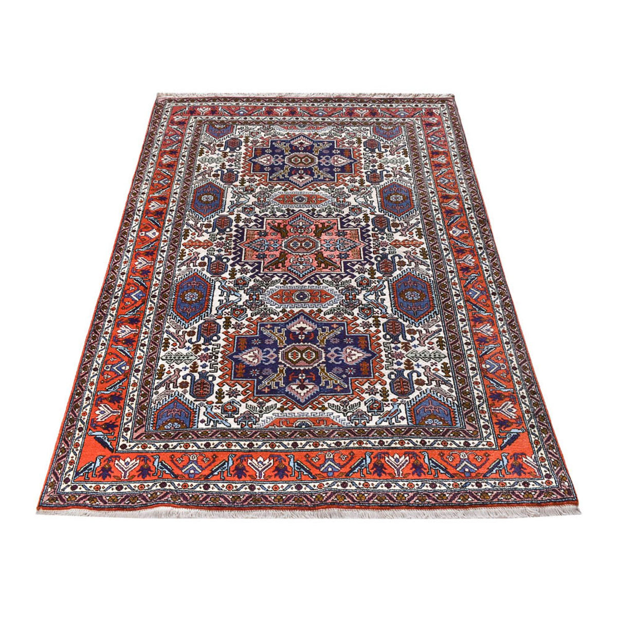 Tapis persan - Nomadic - 194 x 133 cm - multicolore